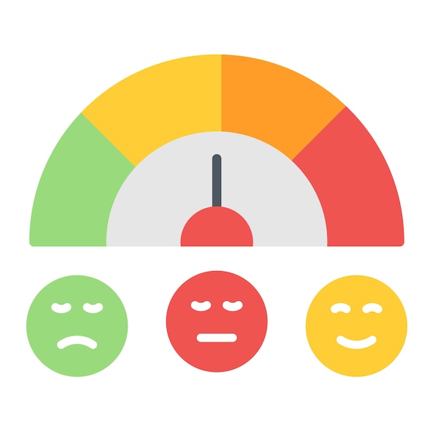 Vector score rating flat illustration