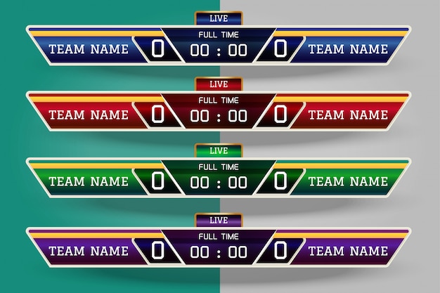 Scoreboard digital screen graphic template