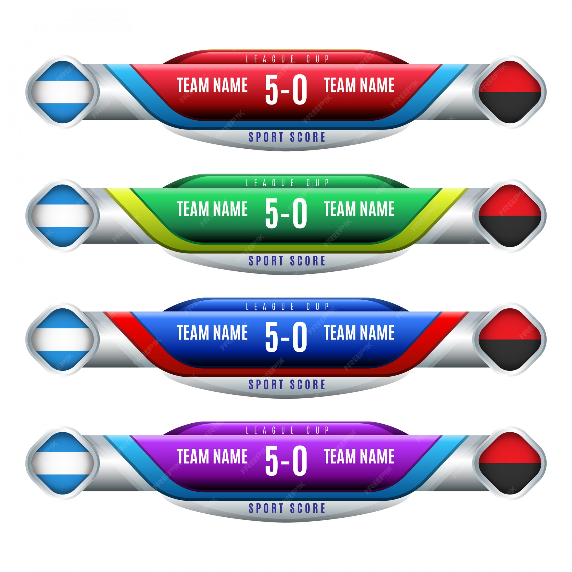 Premium Vector | Scoreboard football soccer