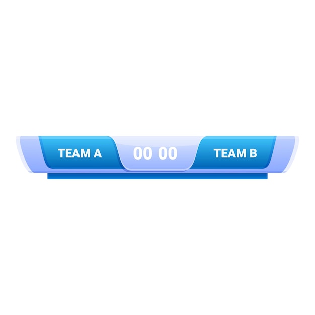 scoreboard showing team a versus team b with timer