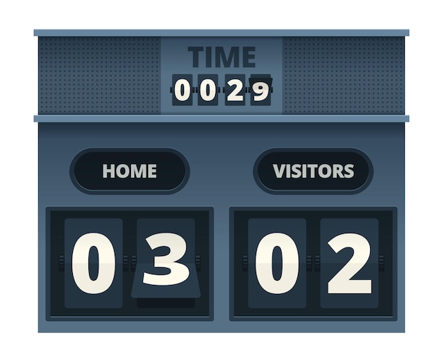 Vector scorebord. mechanische teller met omkeerbare cijfers