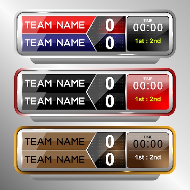 Scorebord uitzending grafische en lagere thirds-sjabloon