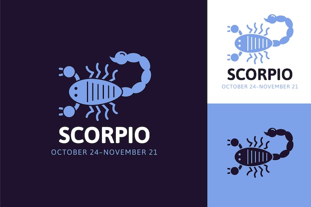 Vector scorpio logo template