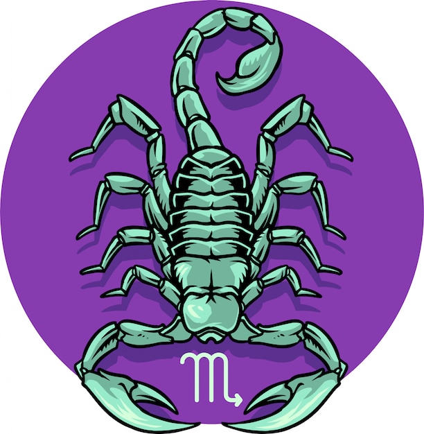 Vector scorpio zodiac sign