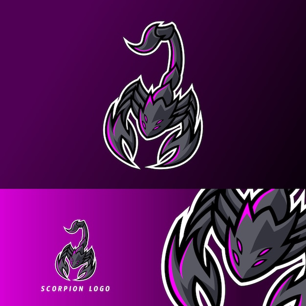 Scorpion black claw mascot sport gaming esport logo template for squad gaming team