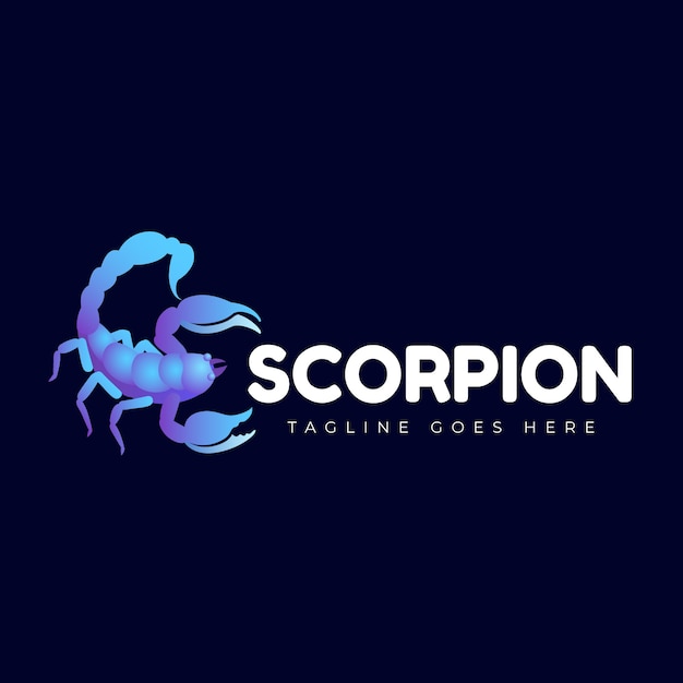 Vettore modello di logo del marchio scorpion