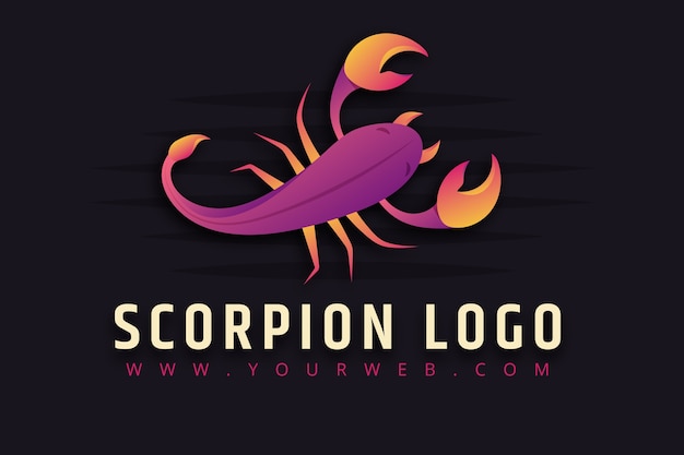 Шаблон логотипа брендинга scorpion