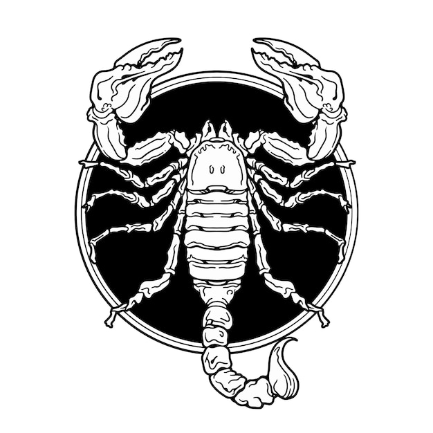 Vector scorpion coin