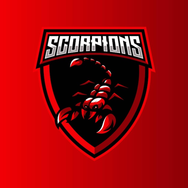 Logo della mascotte di scorpion esport