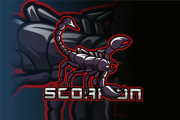 Scorpion esport e sport mascotte logo design nel moderno concetto di illustrazione