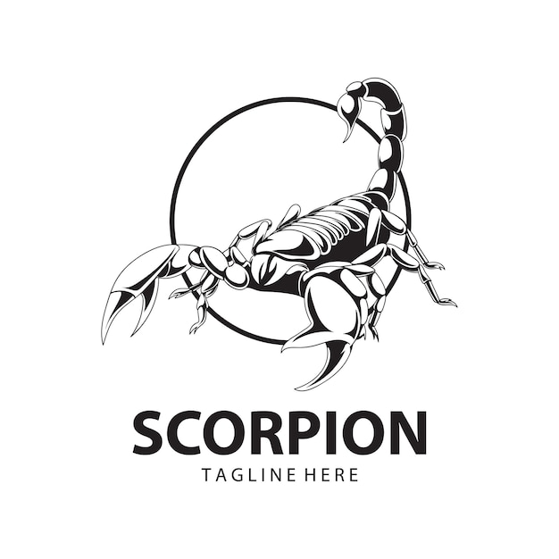 Scorpion-logo Geweldig voor elk gerelateerd logo-merkthema-activiteit of bedrijf