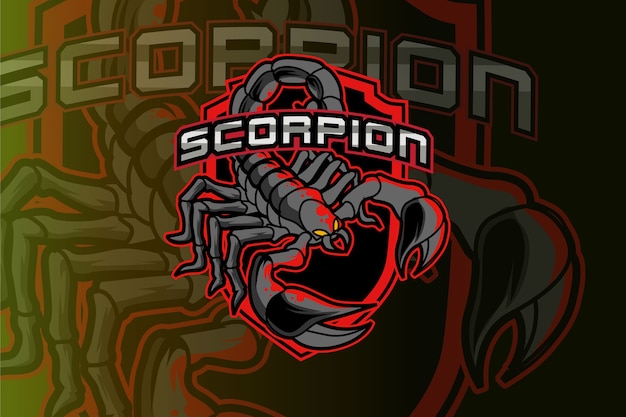 Vector scorpion logo for sport club or team. animal mascot logotype.