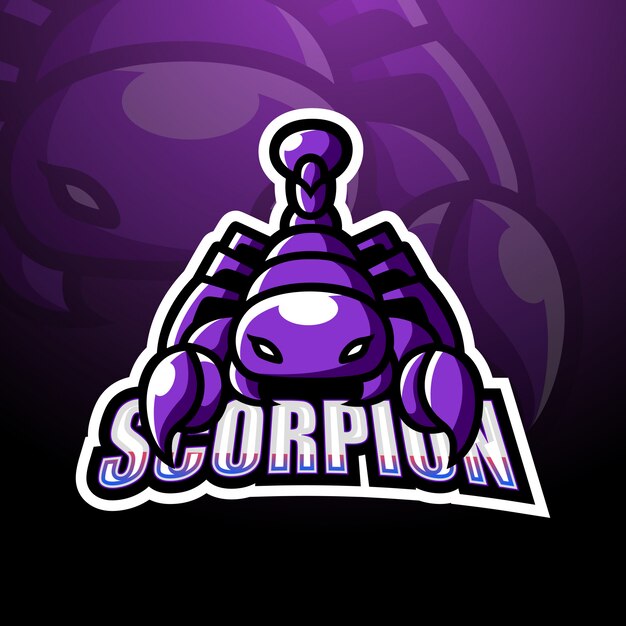 Illustrazione di esport di mascotte scorpione