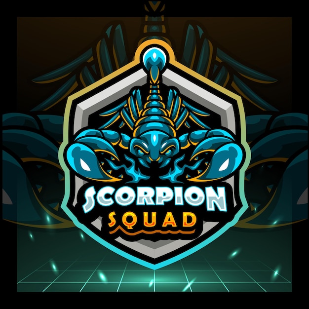 Scorpion mascot esport logo design