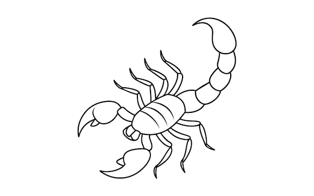 Scorpion vector illustratie Lijnkunst voor kleurboekpagina
