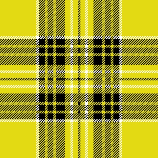 Scotish tartan pattern yellow white and black backgroundplaid