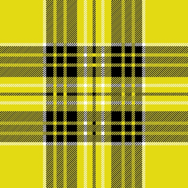 Scotish tartan Pattern yellow white and black Backgroundplaid