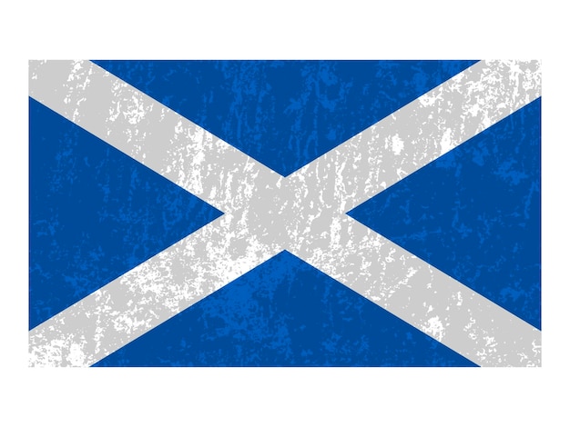 Официальные цвета и пропорции флага Шотландии Векторная иллюстрация