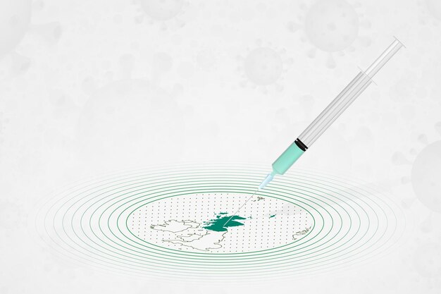 Scotland Vaccination Concept Vaccine Injection In Map Of Scotland Vaccine And Vaccination Against Coronavirus Covid19