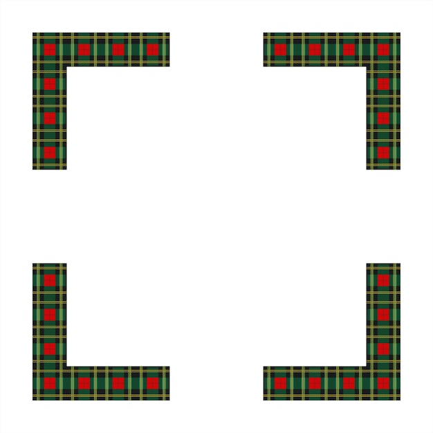 Vector scottish tartan pattern frame vector design