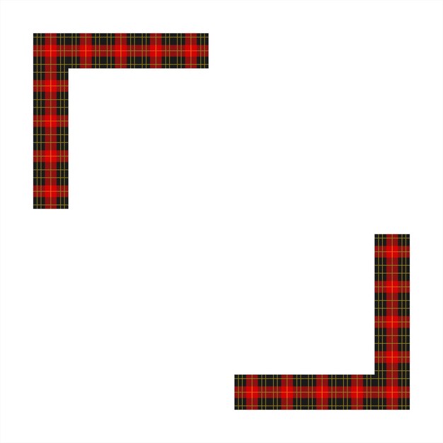 Vector scottish tartan pattern frame vector design