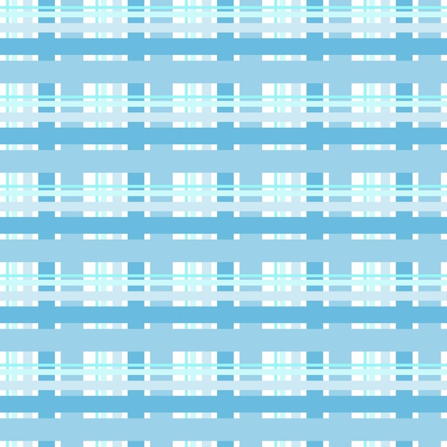 Scottish tartan plaid madras fabric line blue pastel color seamless patterns minimal retro vector