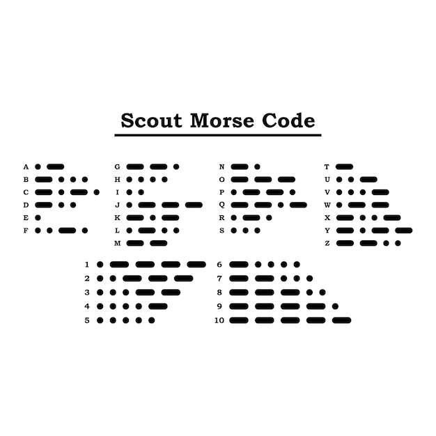 Scout Morse-code vector met modern ontwerp