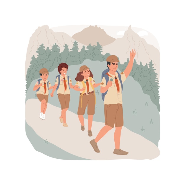 Scouting isolated cartoon vector illustration