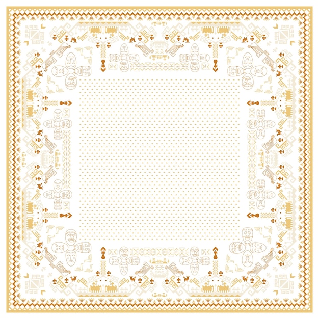 Vector scraft with traditional pattern