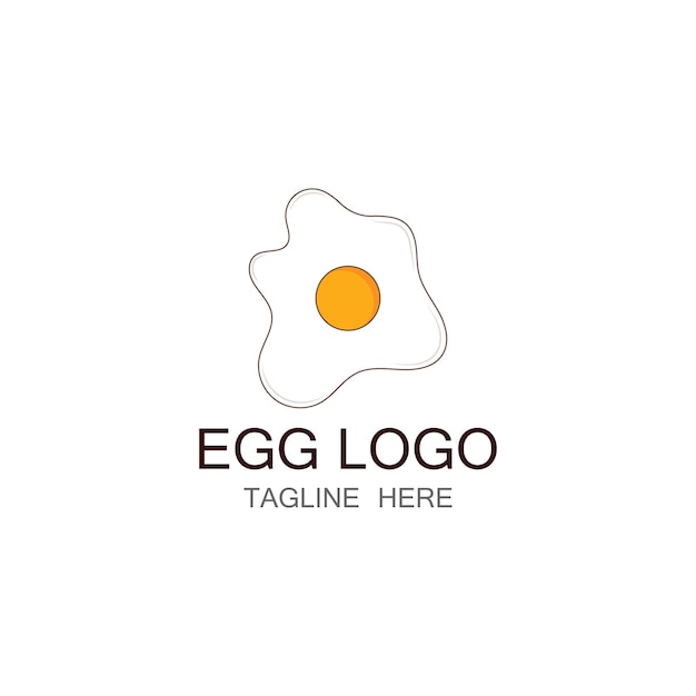 Scrambled egg logo design template