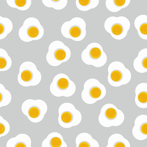 Scrambled eggs pattern vector seamless