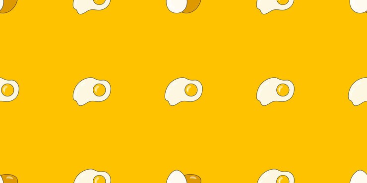 Vector scrambled eggs seamless pattern