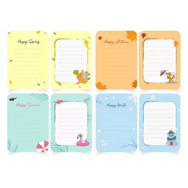 scrapbook note book design cute animals