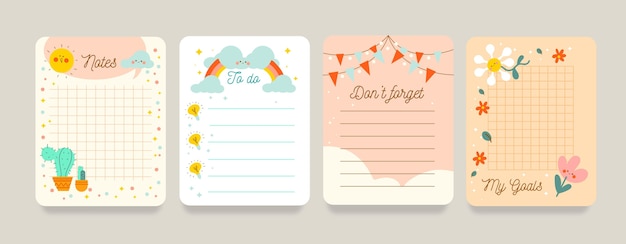 Vector scrapbook notes & cards