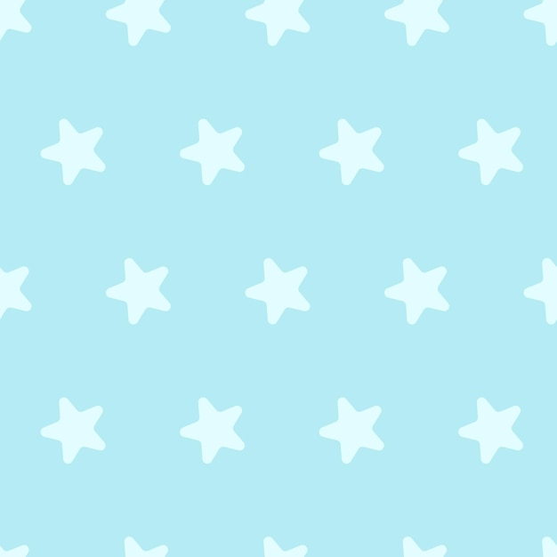 Scrapbook seamless background Blue baby shower patterns Cute print with star