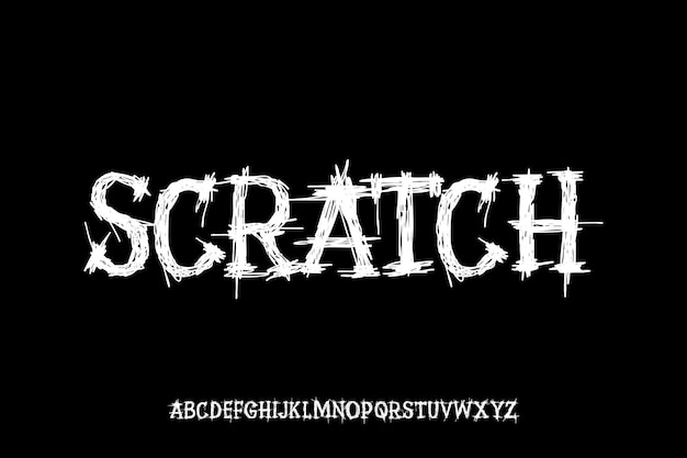 Scratch Creatief Vector Display Alfabet Font Ontwerp