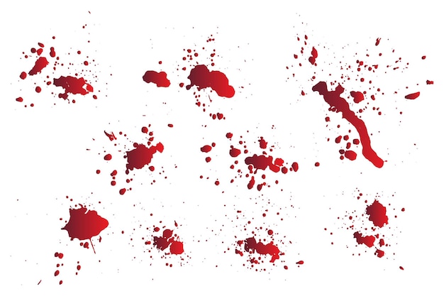 Вектор Набор фона с красными кровяными когтями