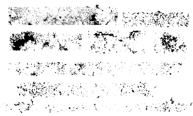 傷グランジ都市背景テクスチャ ベクトル粒子の粗い汚れた効果苦しめられた背景ベクトル白地に黒のセット