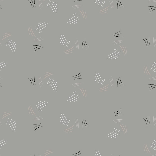 Vector scratches seamless pattern. grunge texture. old design. repeated texture in doodle style for fabric, wrapping paper, wallpaper, tissue. vector illustration.