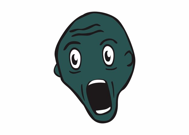 Screamer Ghost Head Vector