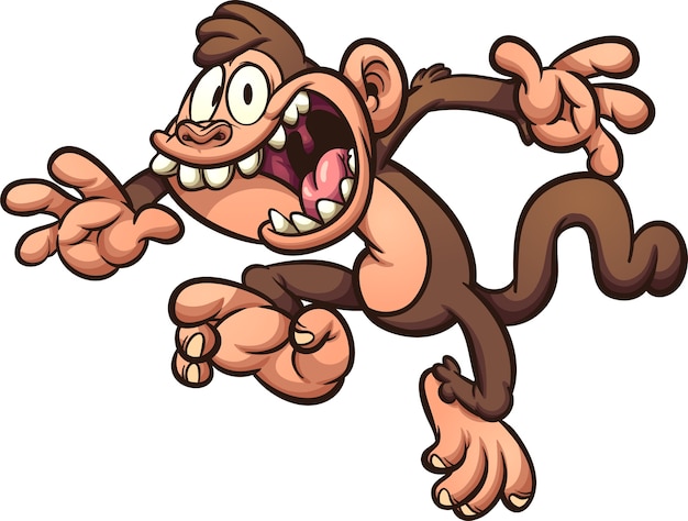 Vector screaming monkey