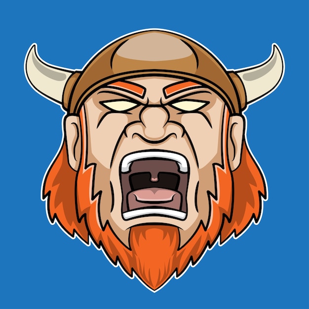 Vector screaming viking