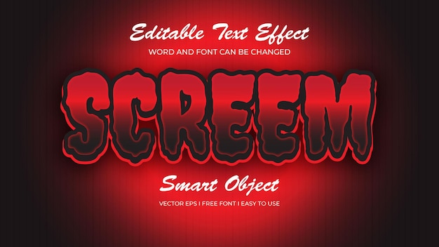 Текстовый эффект screem