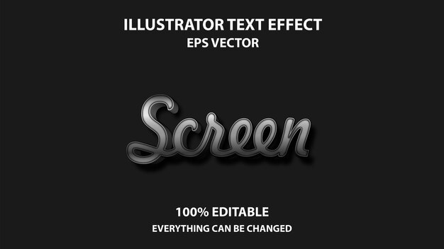 Schermo effetto testo modificabile