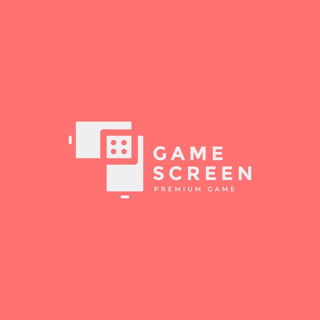 Screen game logo digital vector design graphic illustration