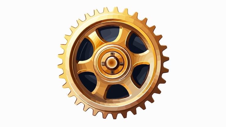 Vector screen gear system symbol vector illustration
