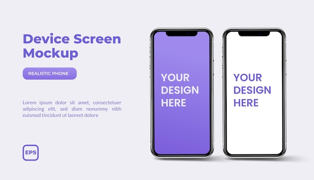 Screen phone mockup