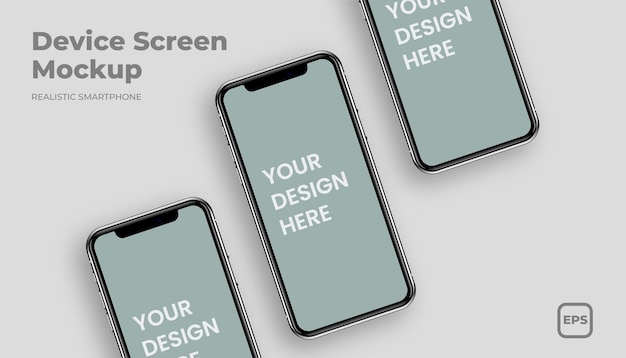 Vector screen phone mockup