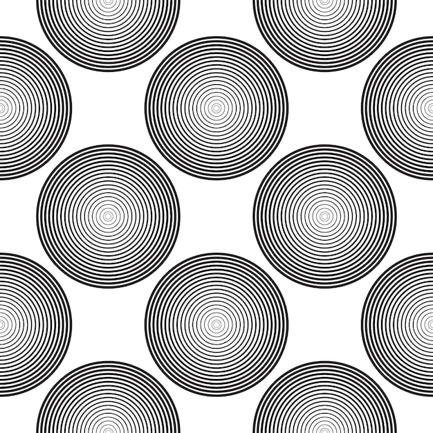 screen printing seamless pattern. radiant abstract halftone rings. circular pattern. pop art round