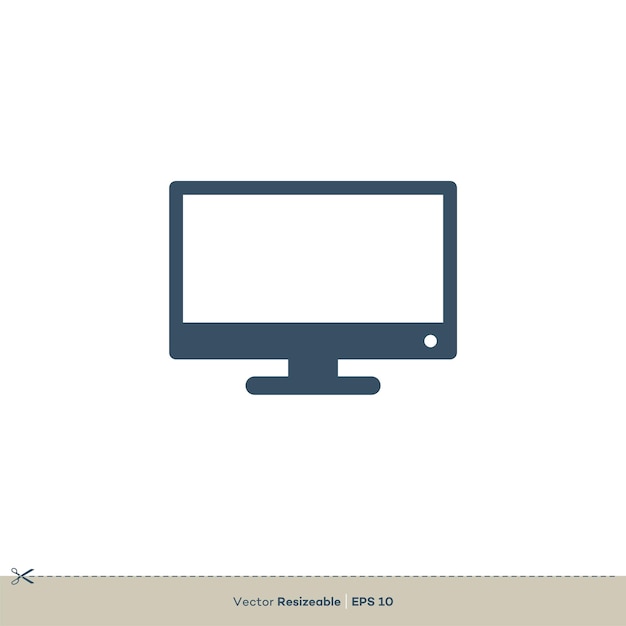 Screen Vector Logo Monitor Display Icon Template Illustration Design Vector EPS 10